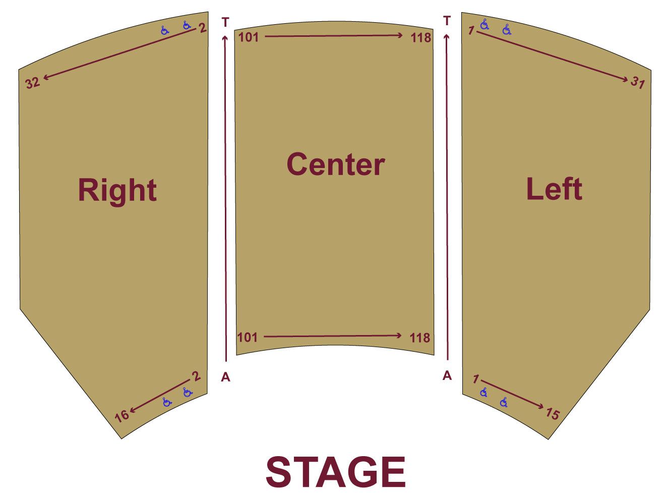 KU Presents! Seating Chart Kutztown University